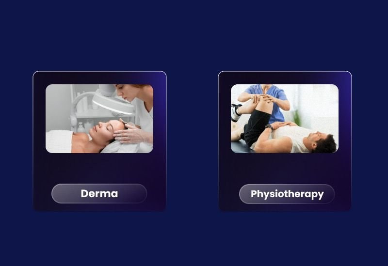 Chiller C1 screen: choose Derma or Physiotherapy